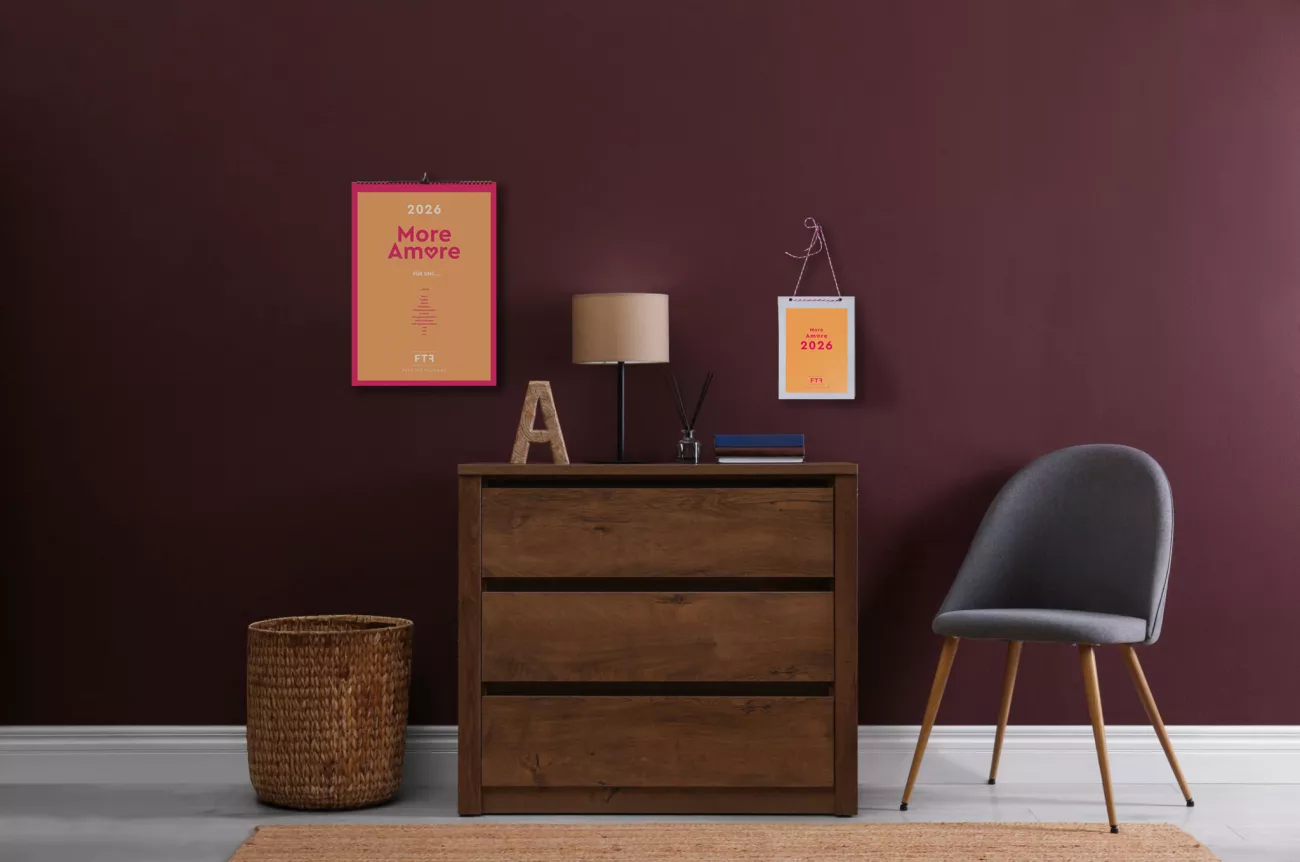 Wand mit FTF Abreiß- und Wandkalender 2026