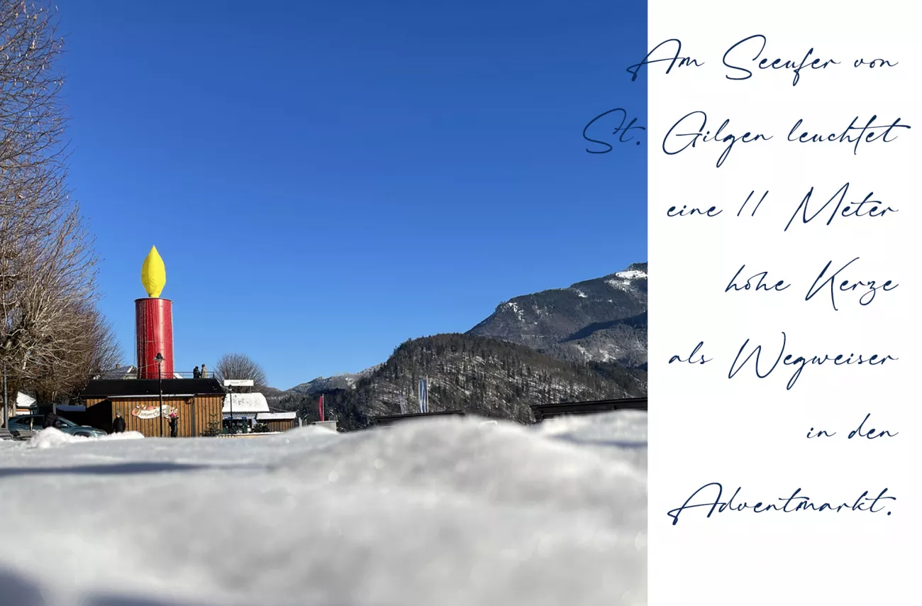 Kerze am Ufer vom Wolfgangsee