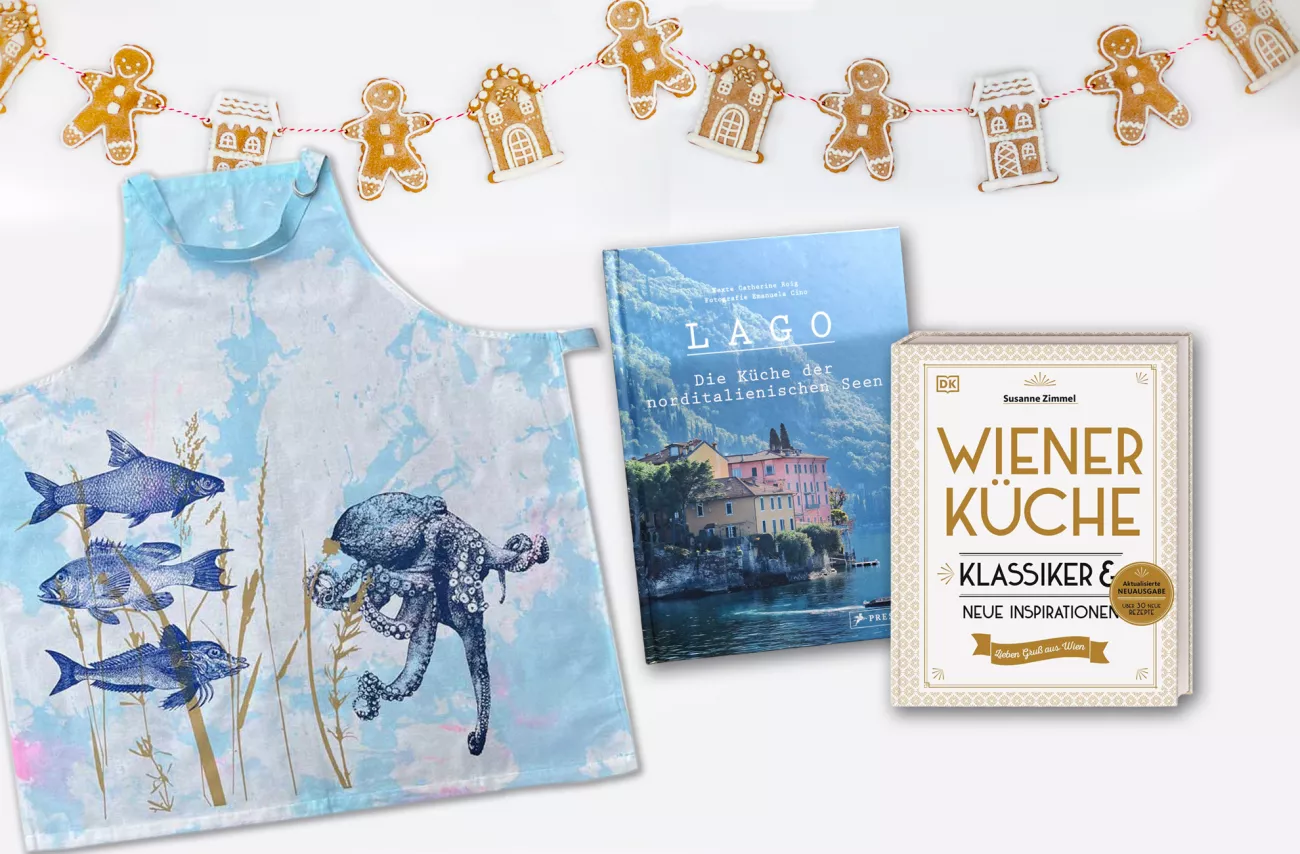 Kochbücher und Schürze