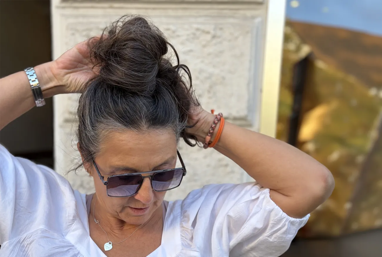 Haare hochbinden