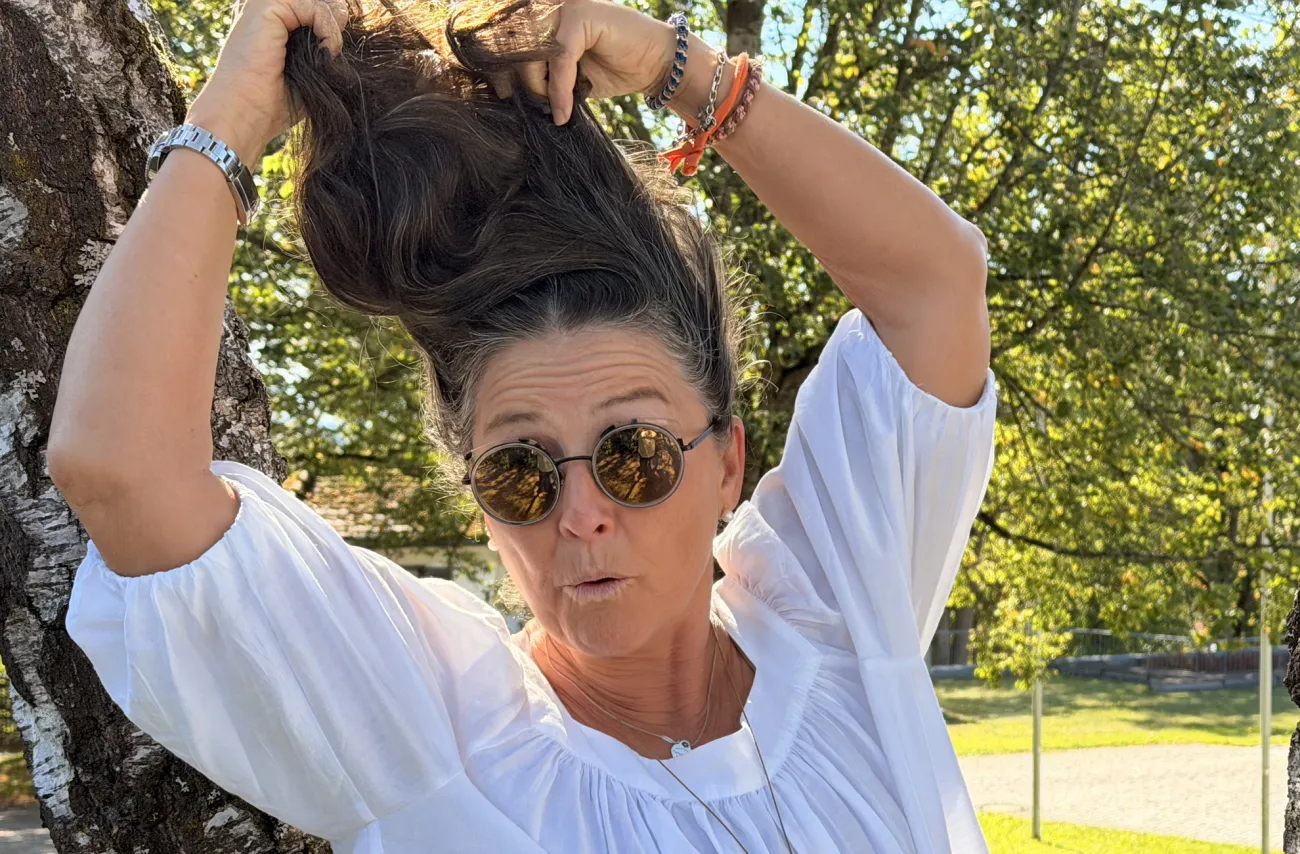 Uli lustig mit Haare nach oben